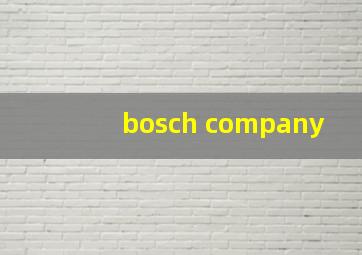 bosch company